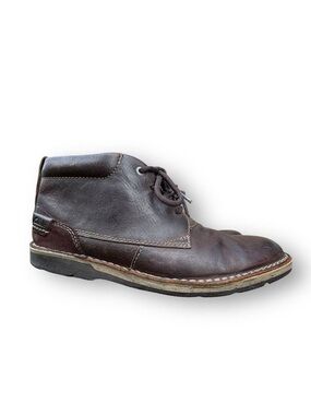 Clarks Men's Brown Leather Chukka Boots Size 10 Lace Up Comfort Business Casual